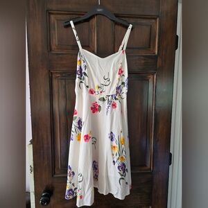 Old Navy White Floral Midi Dress